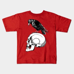 Vintage Raven and Skull Kids T-Shirt